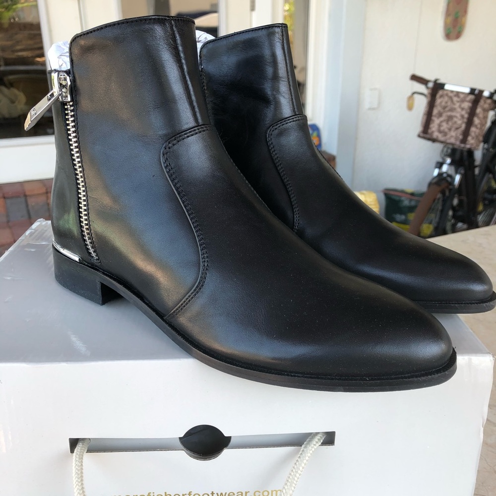 Black Leather shoe boots